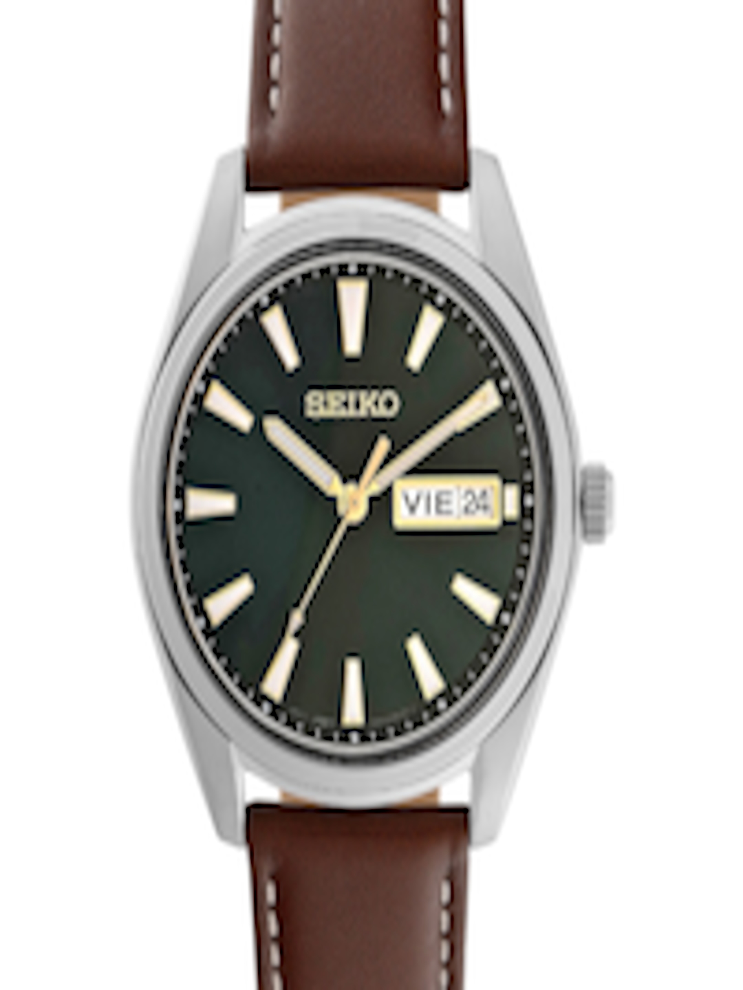 Buy SEIKO Men Dial & Brown Leather Straps Analogue Watch SAMASUR449P1 ...