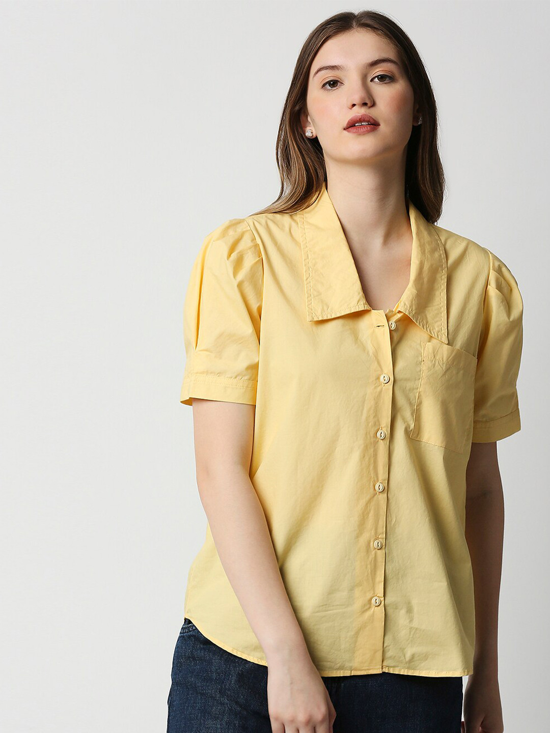 Buy Remanika Women Yellow Comfort Casual Shirt Shirts for Women