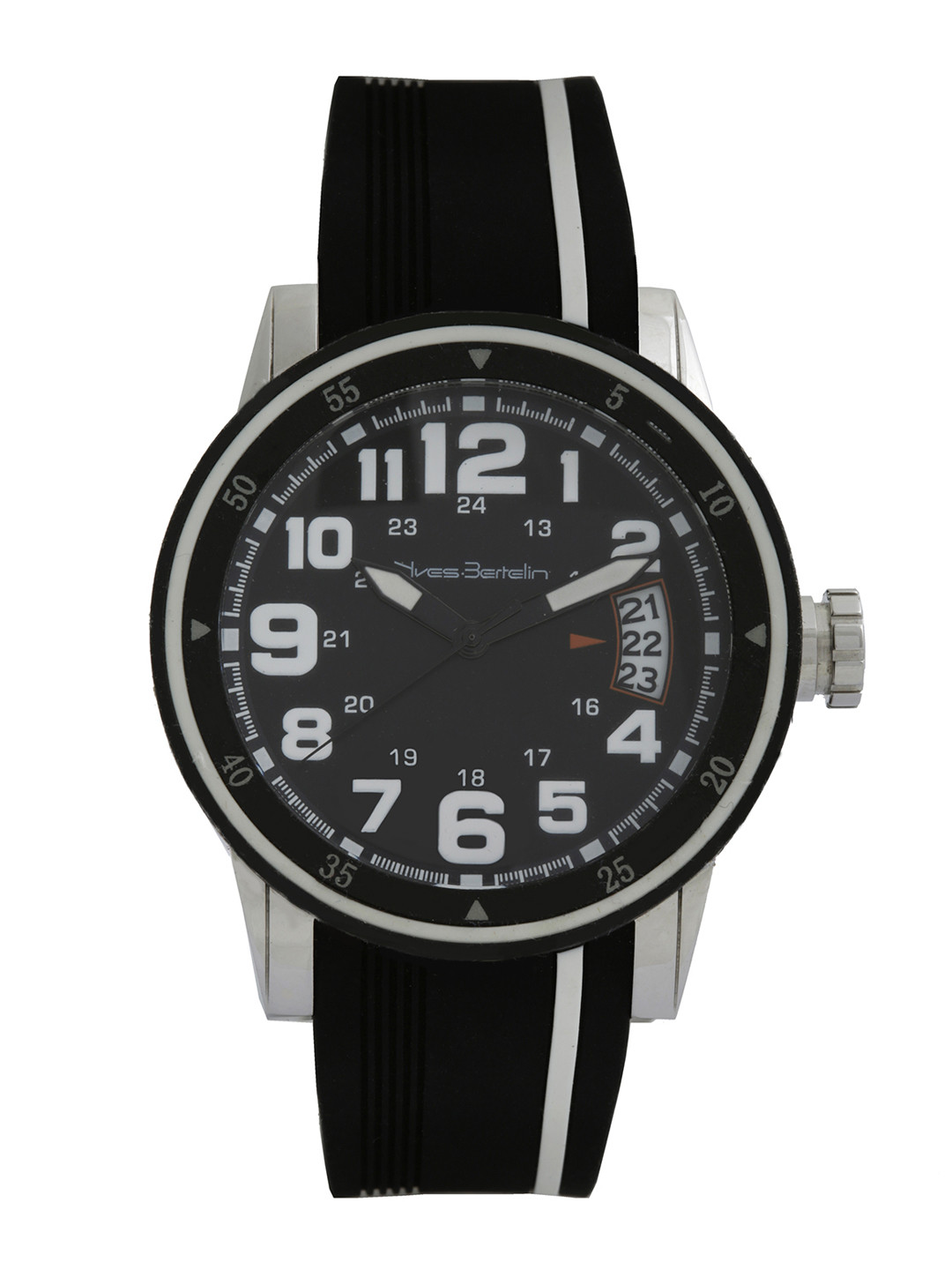 Montre Bracelet Yves Bertelin Pour Femme, Noire Avec Strass - Neuve Avec étiquettes