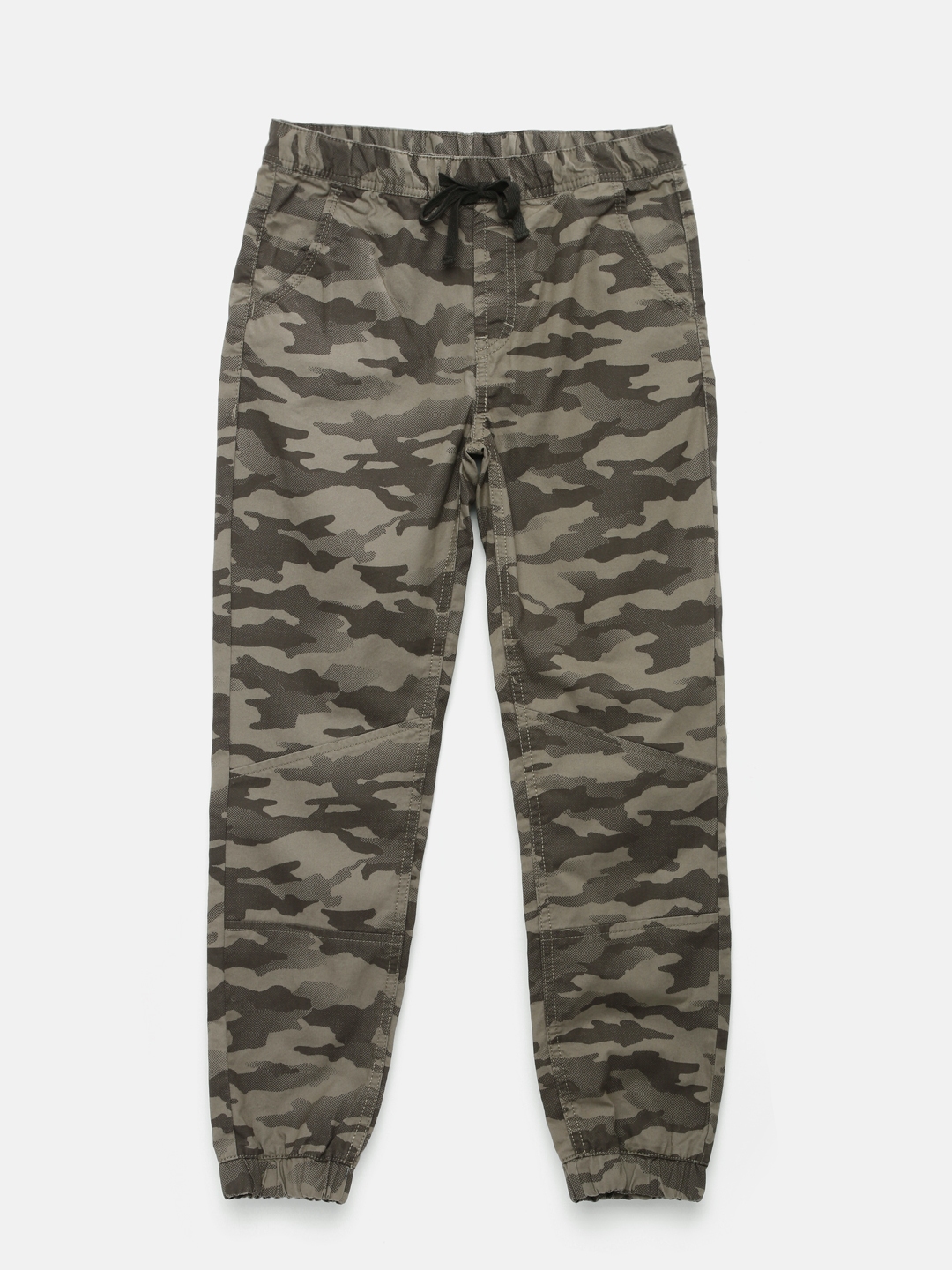 Buy Flying Machine Boys Olive Green Regular Fit Printed Joggers ...