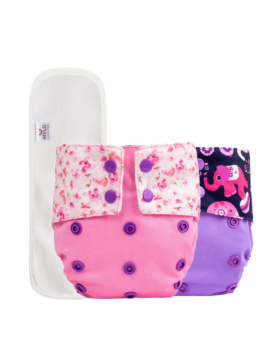 Buy Mylo Kids Set Of 2 Washable & Reusable Pocket Cloth Diaper With