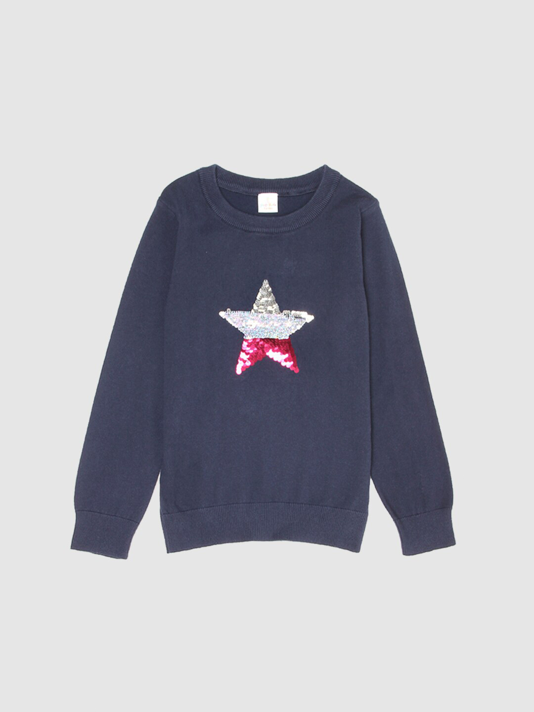 Buy PORTOBELLO Girls Navy Blue & White Sweater Vest Sweaters for