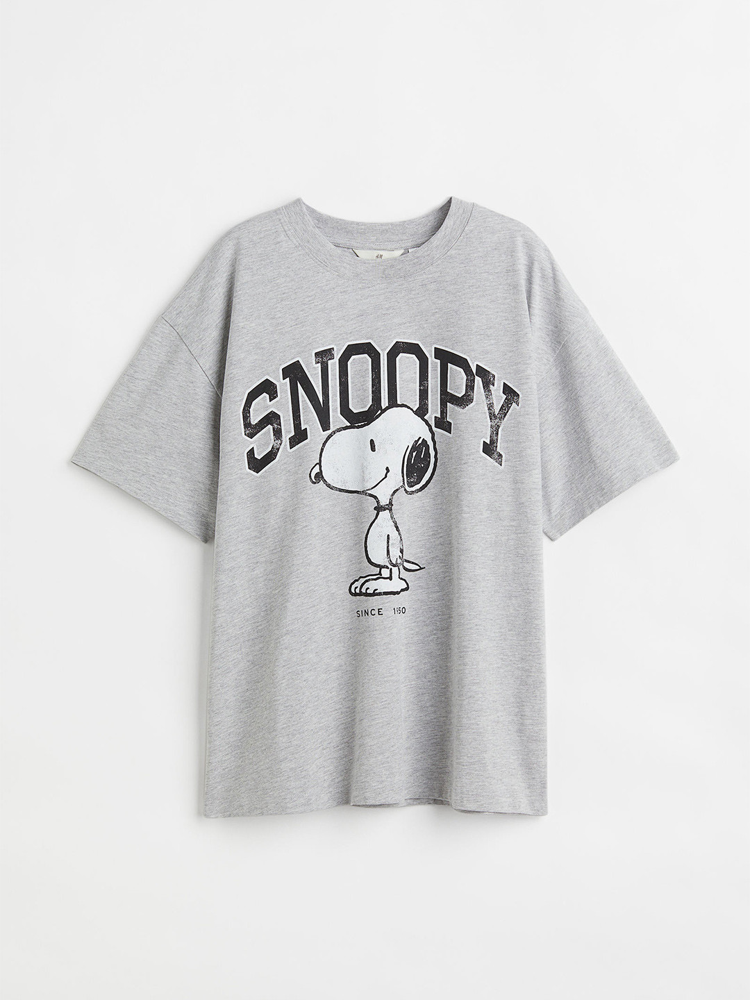 Buy H&M Women Grey Peanut Oversized Printed T Shirt Tshirts for Women