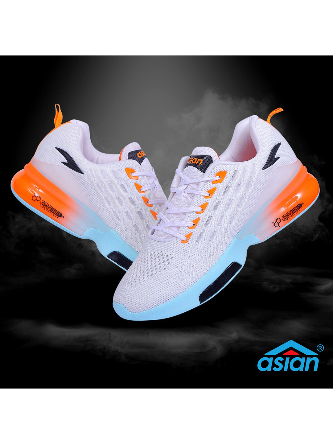 Buy ASIAN Men White Printed Sneakers Casual Shoes for Men 18737498