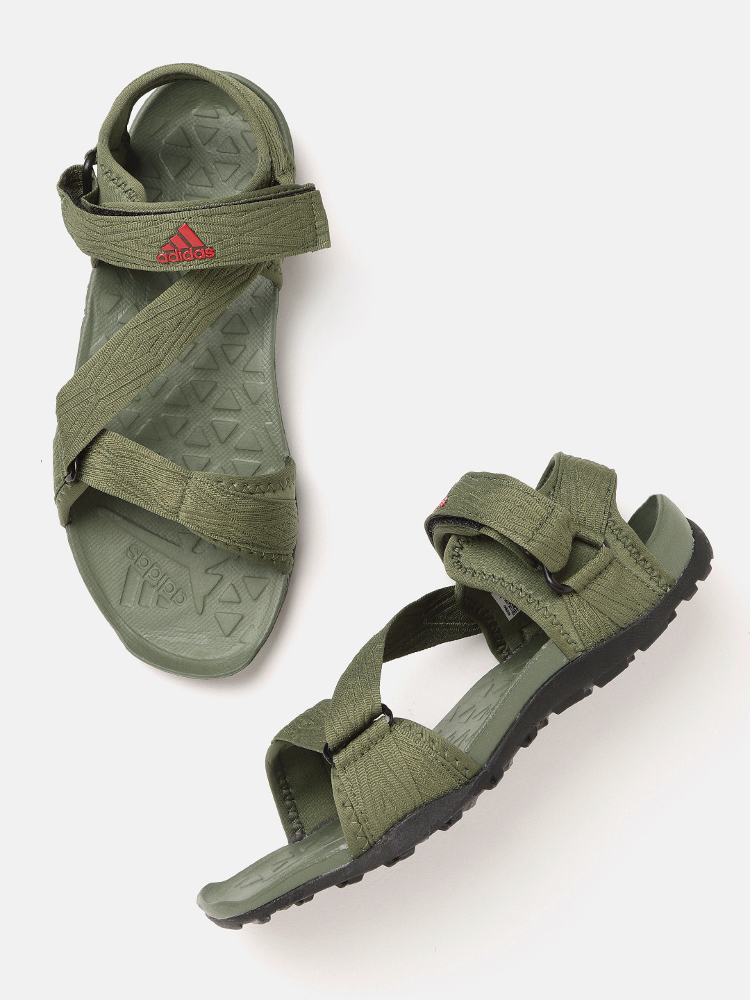 Buy ADIDAS Men Green Solid Traso Sports Sandals Sandals for Men