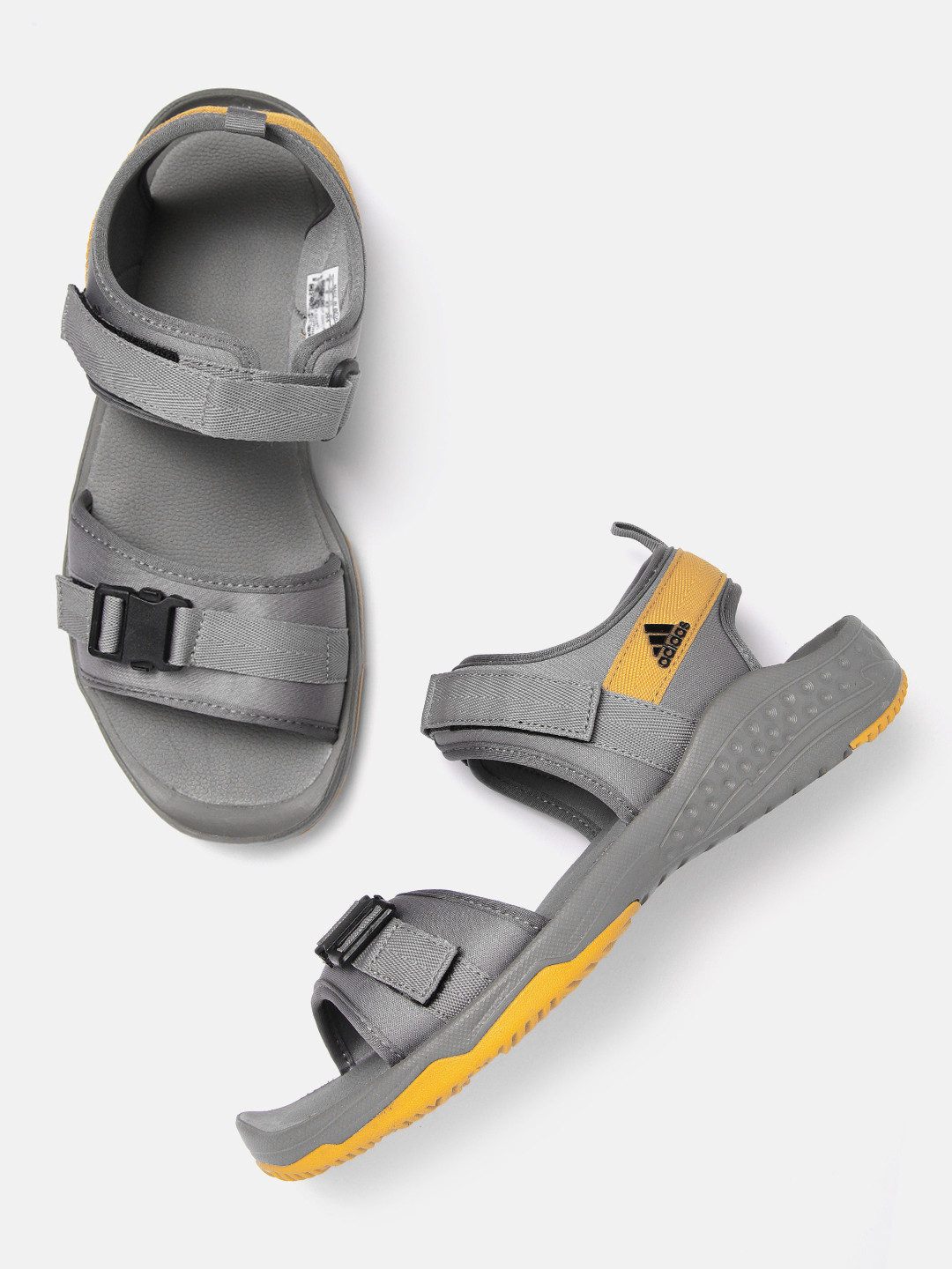 Buy ADIDAS Men Grey Woven Design Cruzio Sports Sandals - Sports Sandals for Men 18737778 | Myntra