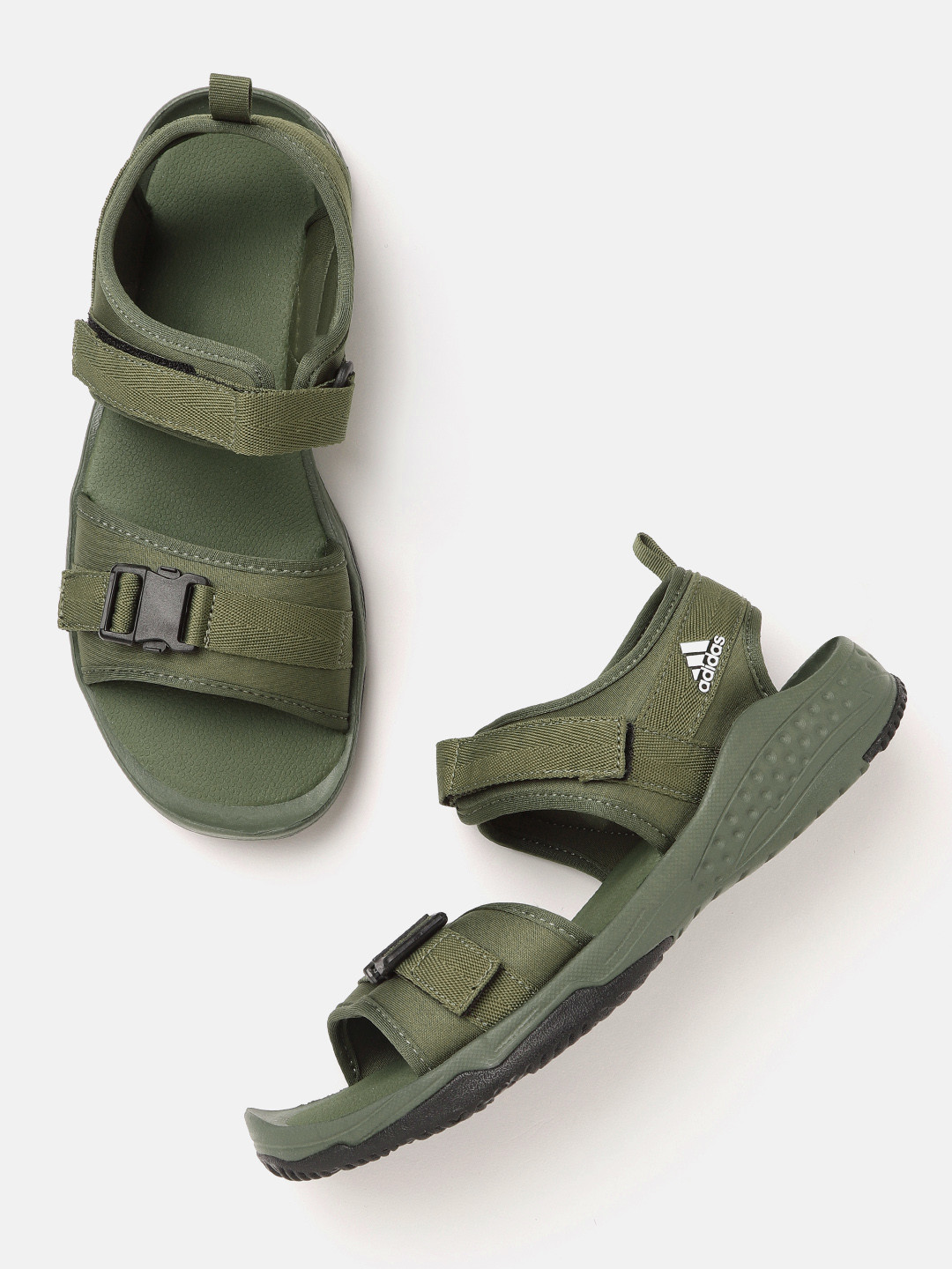green adidas sandals