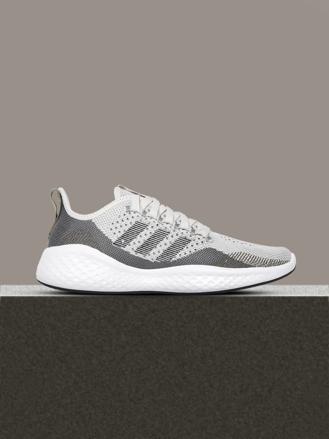 Buy ADIDAS Men Grey Woven Design Fluidflow 2.0 Running Shoes Sports