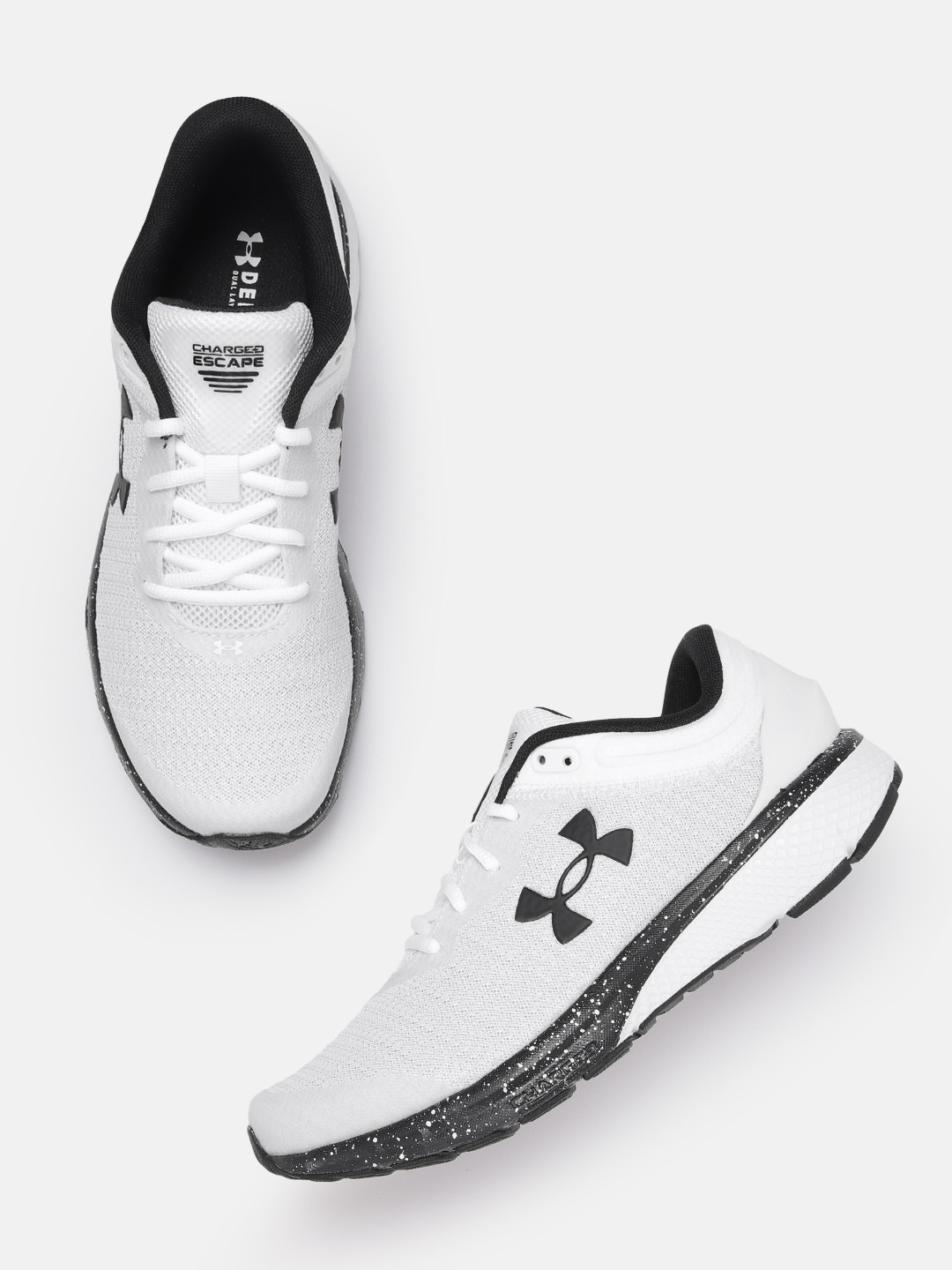 Buy UNDER ARMOUR Men White Woven Design Charged Escape 3 BL Running