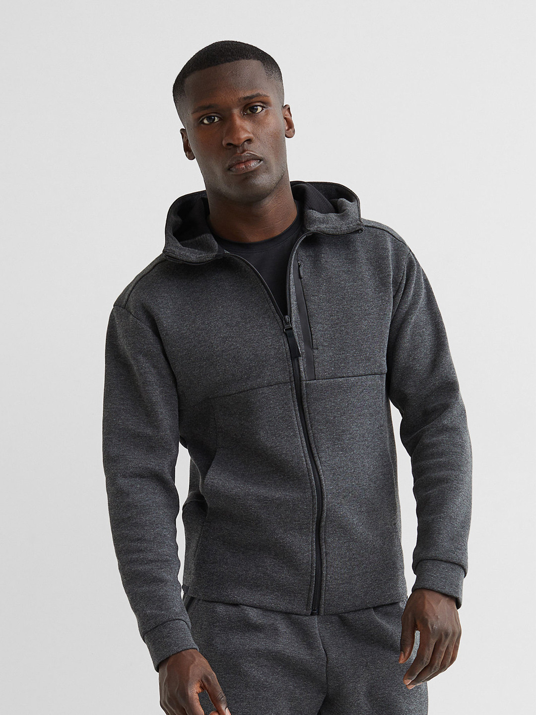 Buy H&M Men Grey Track Jacket Regular Fit Sweatshirts for Men