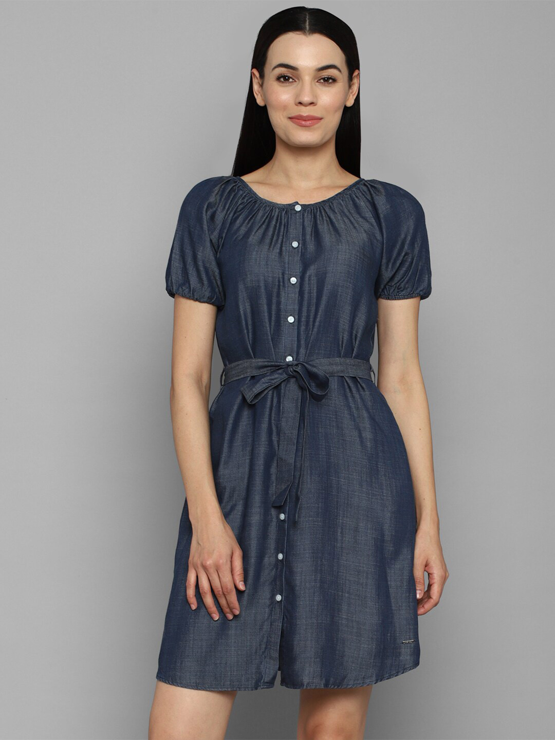 Buy Allen Solly Woman Navy Blue A Line Dress - Dresses for Women 18743442 | Myntra