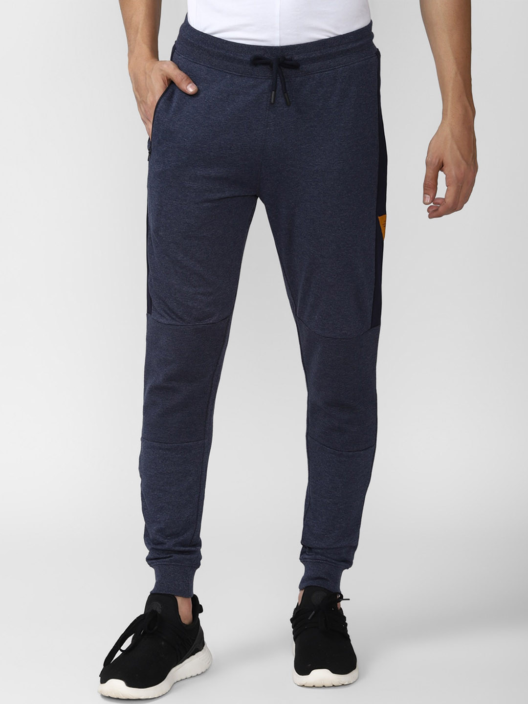 Buy Peter England Men Navy Blue Solid Joggers Track Pants for Men