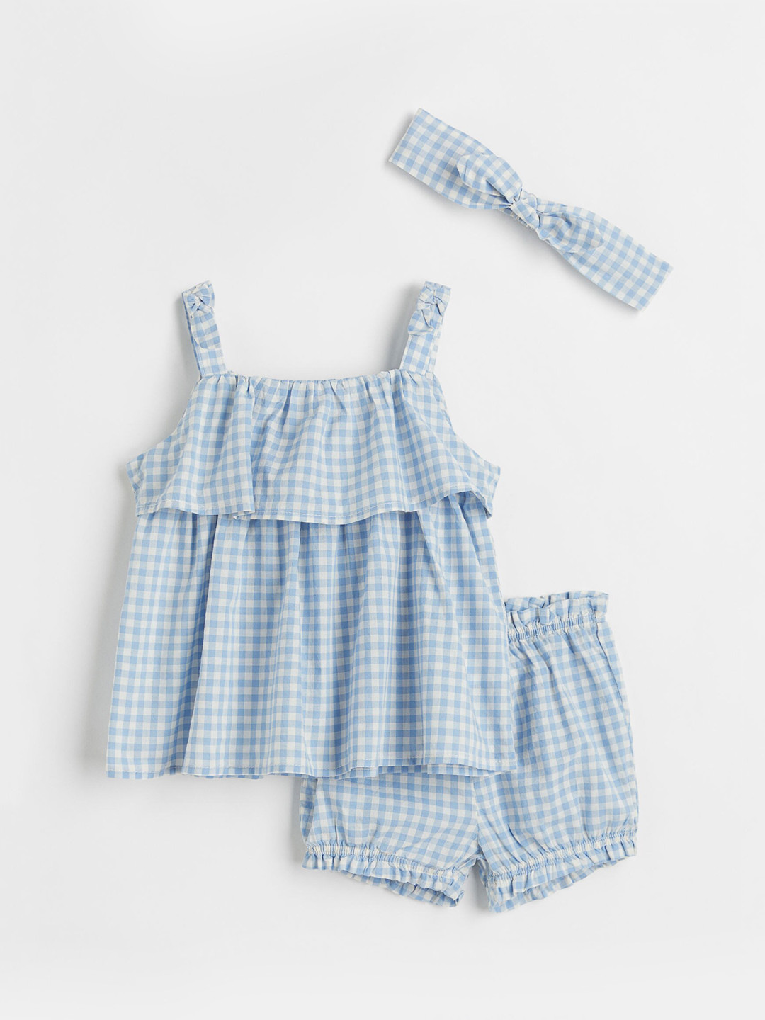 Buy H&M Girls Blue 3 Piece Cotton Set Clothing Set for Girls 18747230