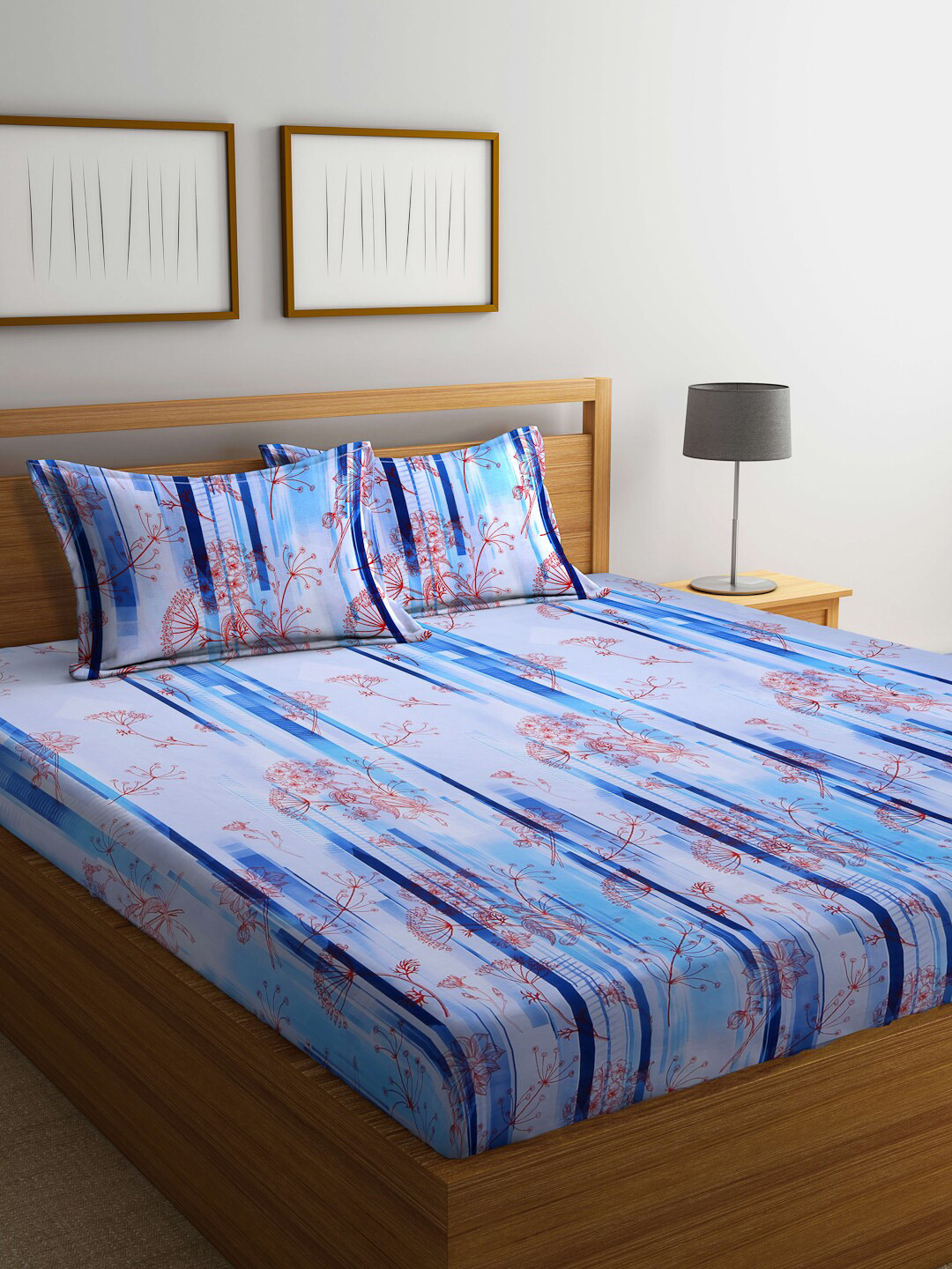 Buy BOMBAY DYEING Unisex Blue Bedsheets Bedsheets for Unisex 18748152