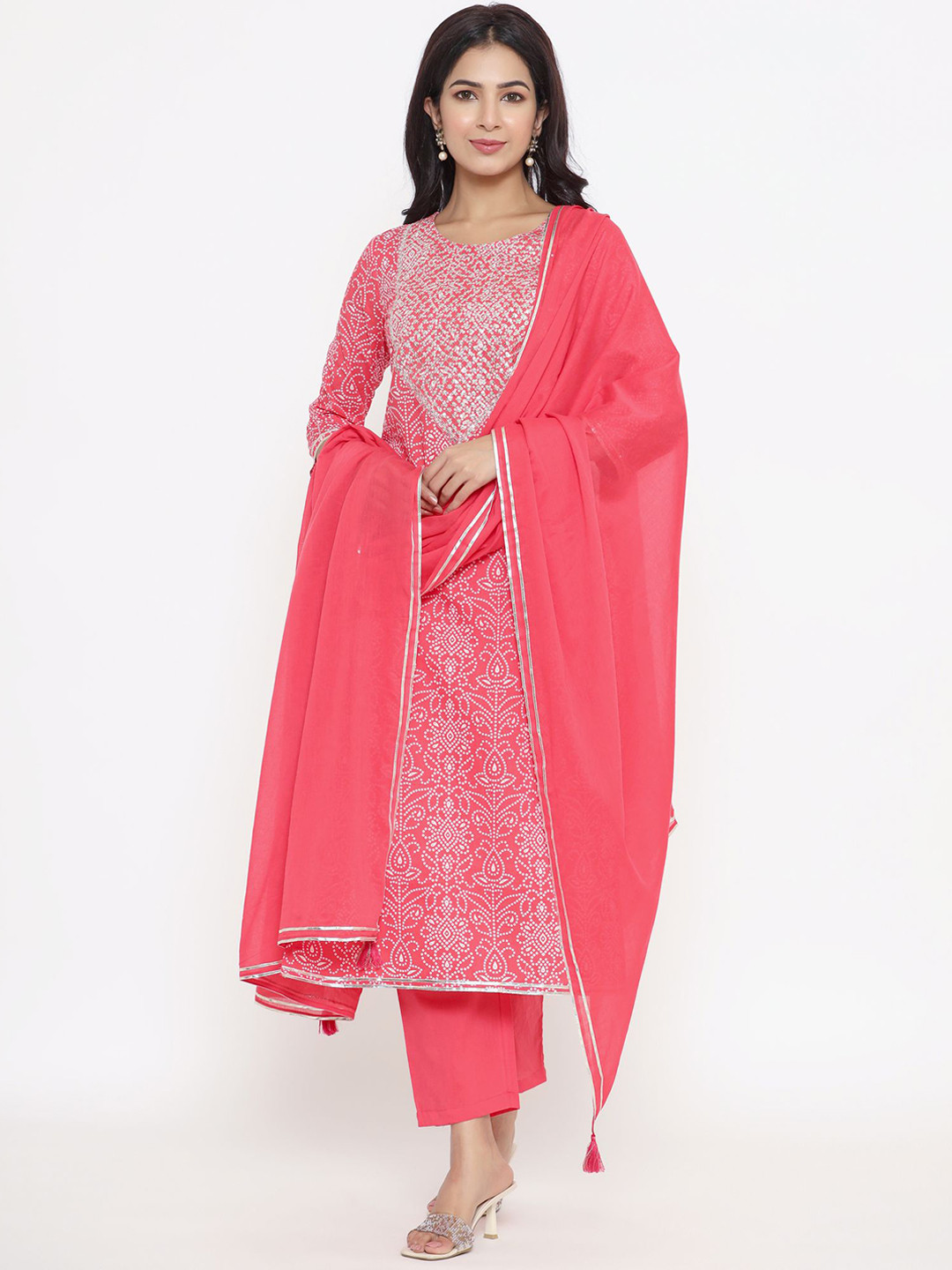 Women Floral Printed Kurta With Trousers & Dupatta