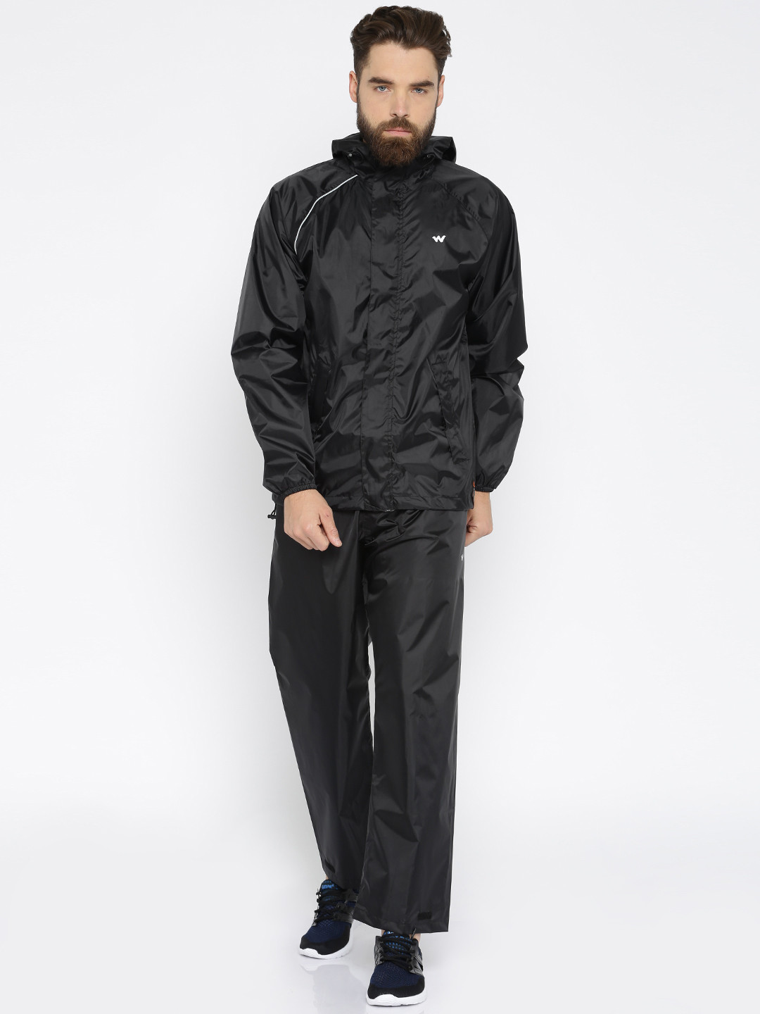 Buy Wildcraft Black With Trousers Rain Cheater Suit Rain Jacket for