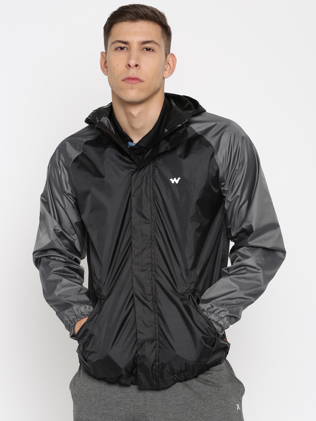 mens black rain jacket