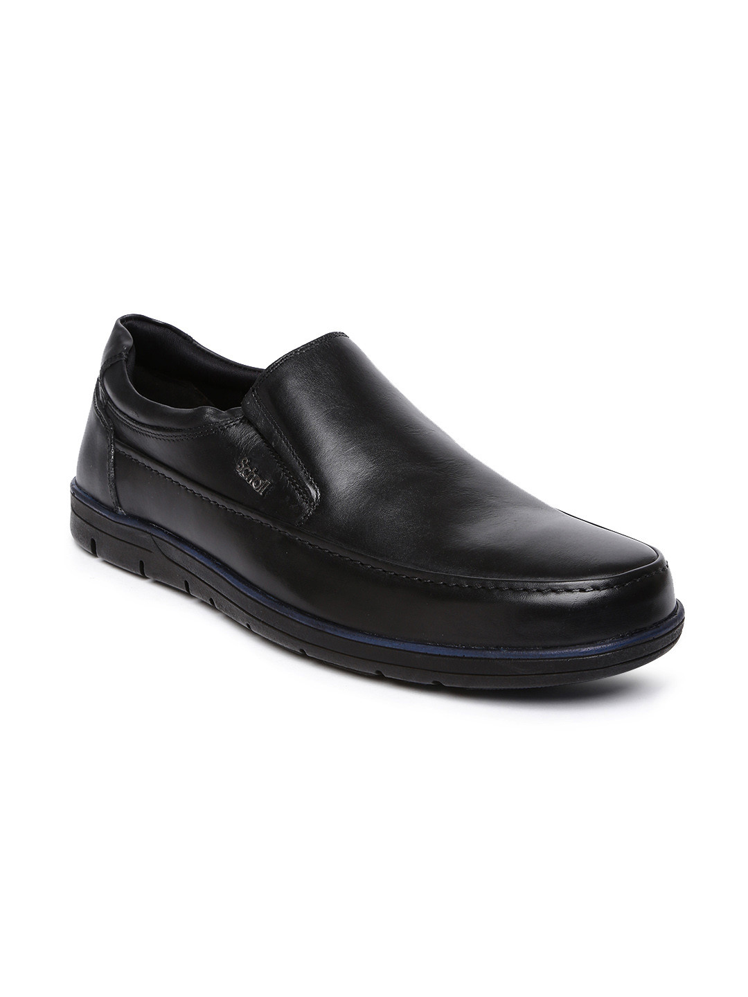 Buy Dr. Scholl Men Black Leather Slip Ons Casual Shoes for Men