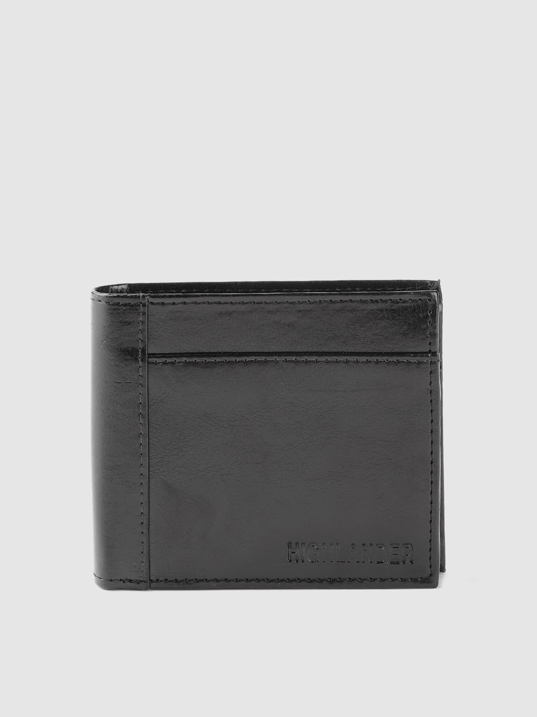 Buy HIGHLANDER Men Black Solid Two Fold Wallet Wallets for Men