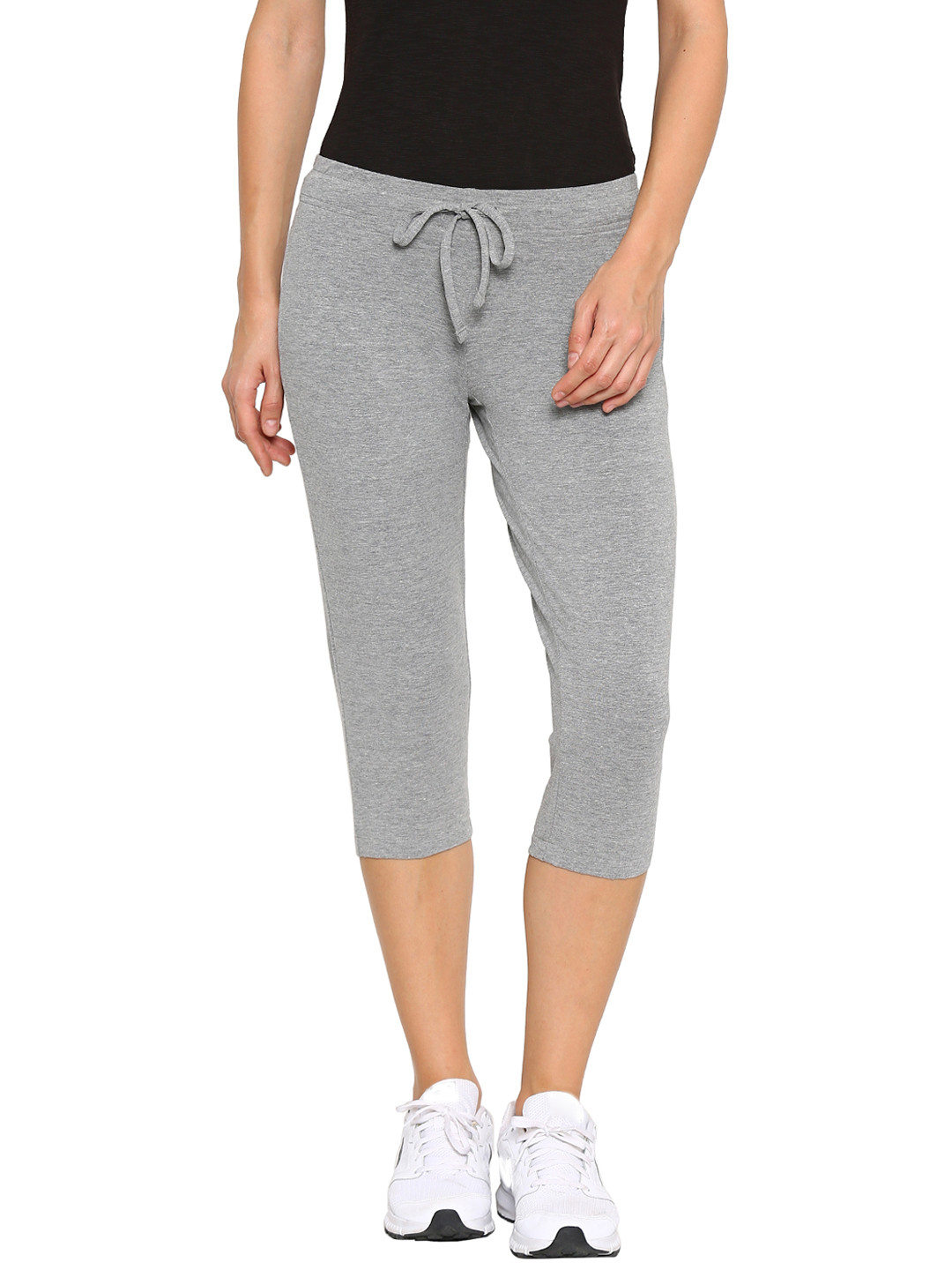 Buy Beyouty Grey Melange Capris Capris for Women 1875629 Myntra
