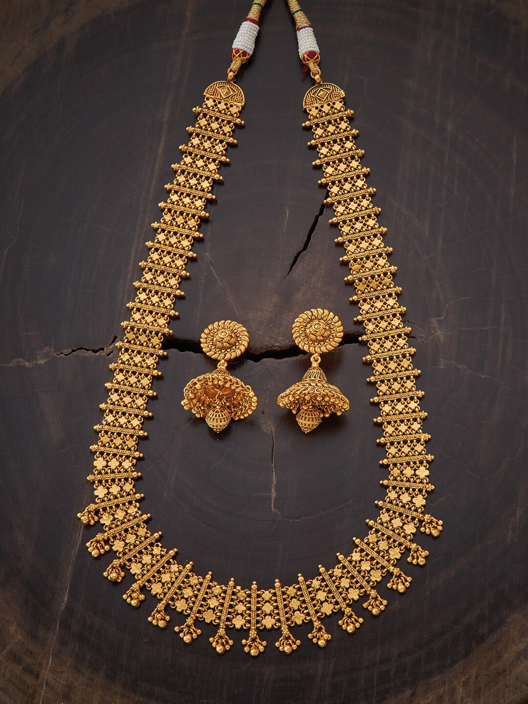 Buy Kushal's Fashion Jewellery Women Gold Plated Antique Jewellery Set