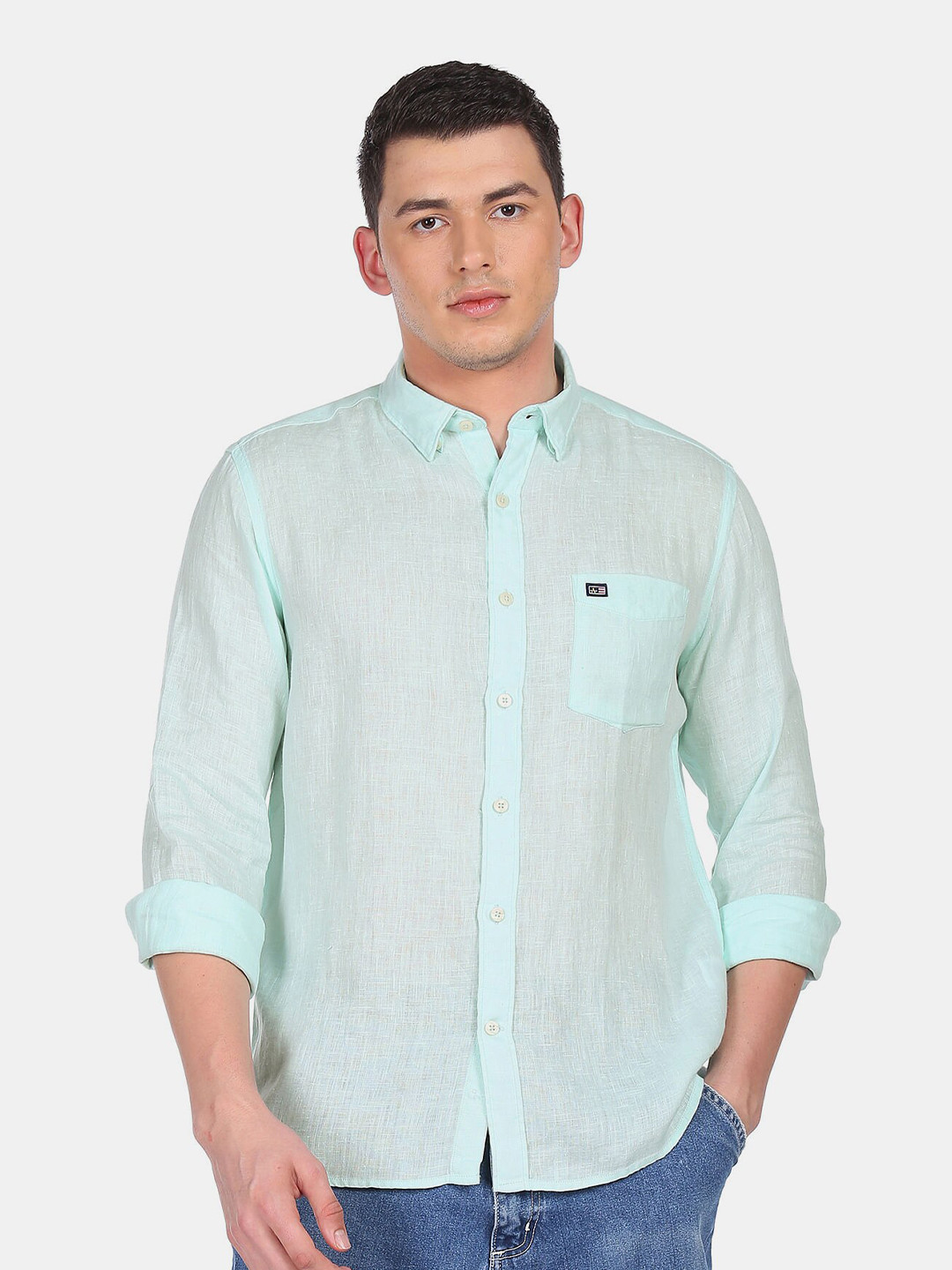 Buy Arrow Sport Men Blue Slim Fit Casual Shirt Shirts for Men