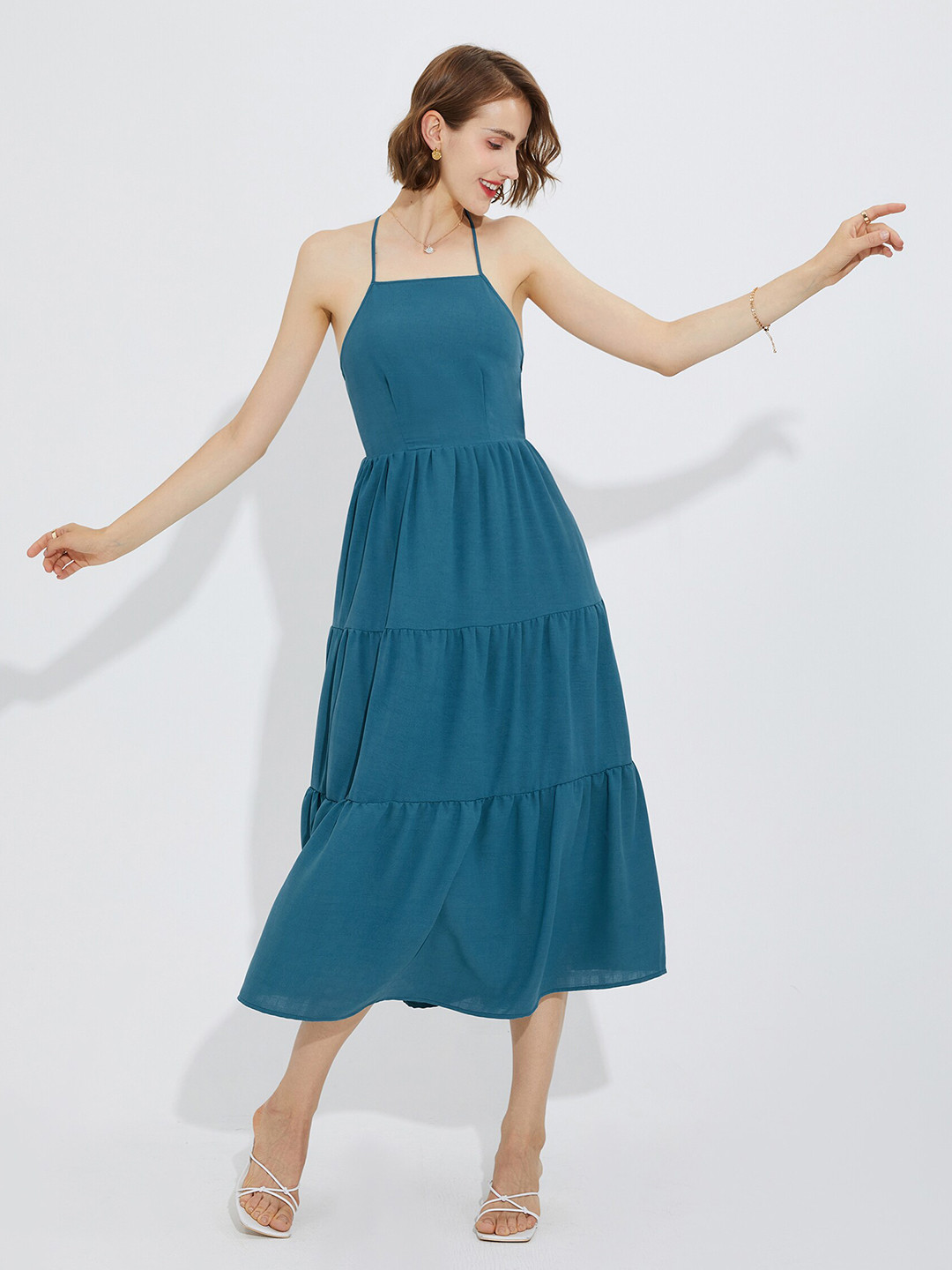Buy URBANIC Blue A Line Midi Dress Dresses for Women 18763180 Myntra