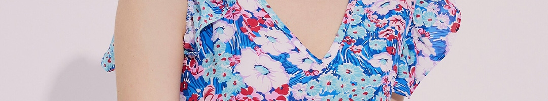 Buy URBANIC Blue Floral Print Top - Tops for Women 18764656 | Myntra