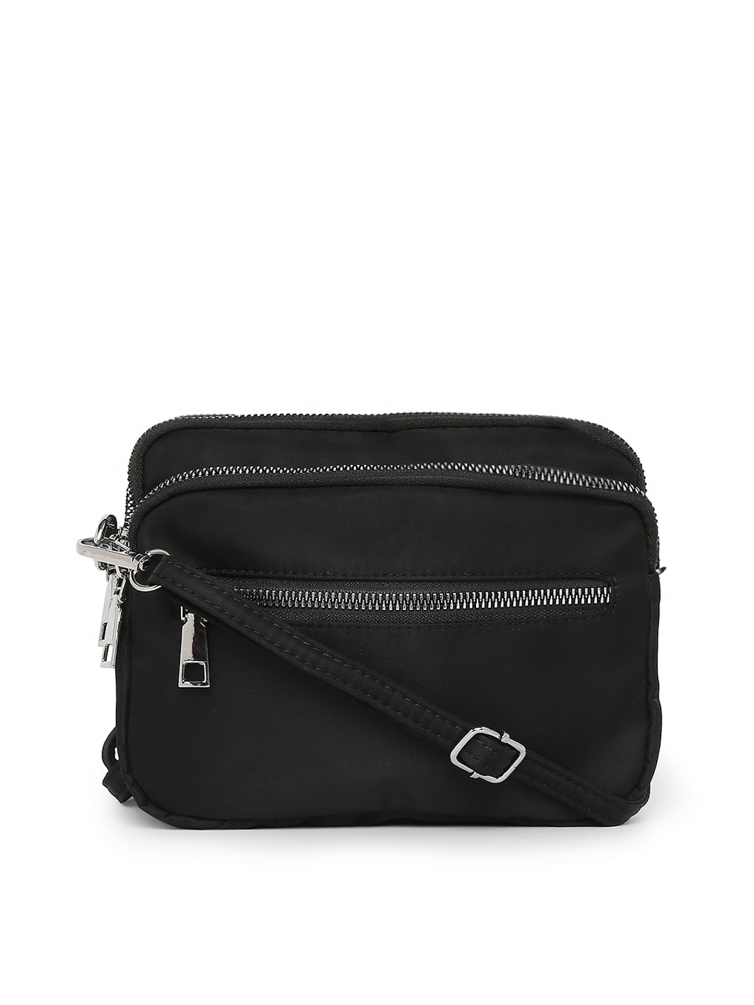 Buy SATCHEL Black Structured Sling Bag - Handbags for Women 18770238 ...