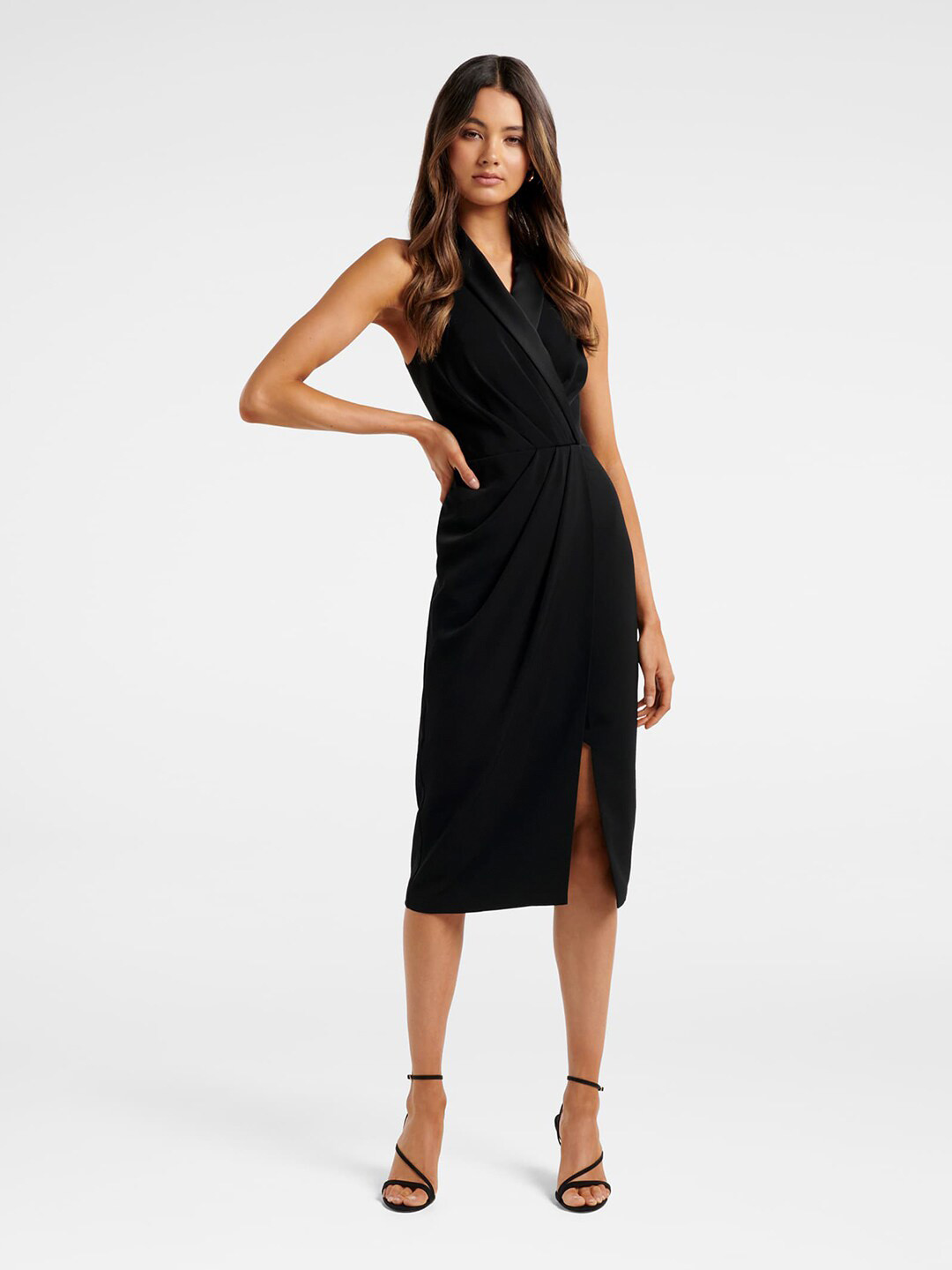 Buy Forever New Black Midi Dress Dresses for Women 18774342 Myntra