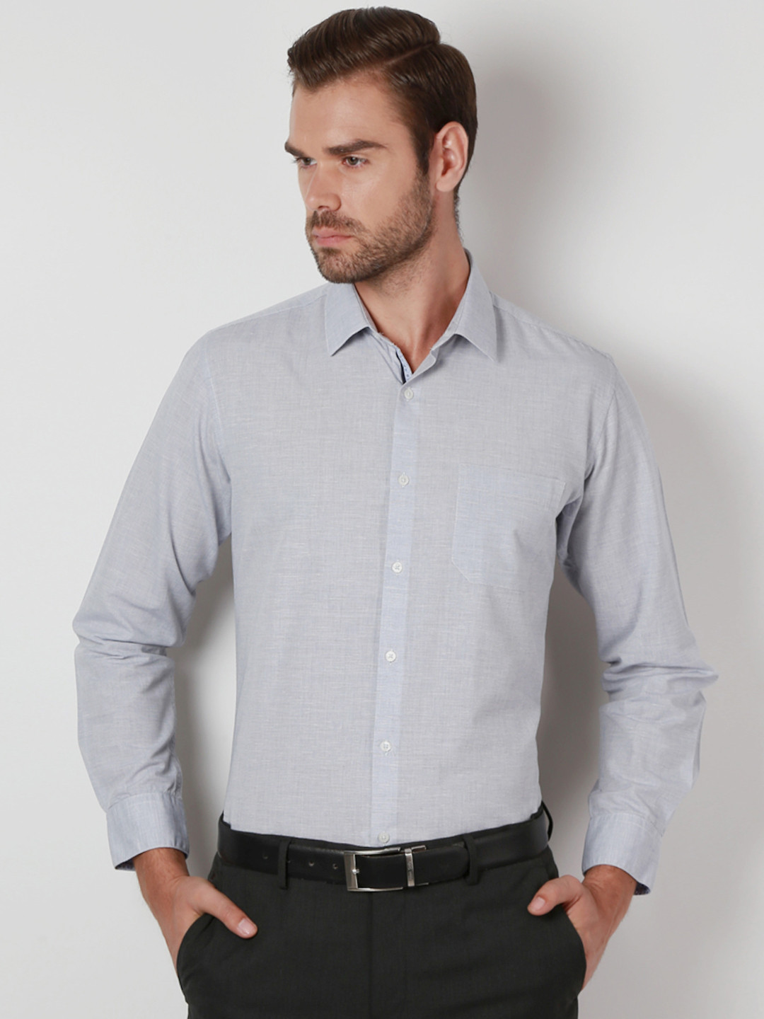 Buy Peter England Men Grey Formal Shirt Shirts for Men 1878524 Myntra