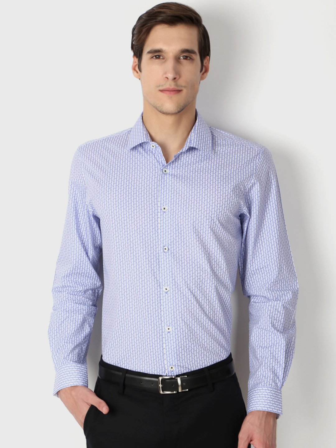 Buy Peter England Men Blue & White Striped Formal Shirt - Shirts for ...