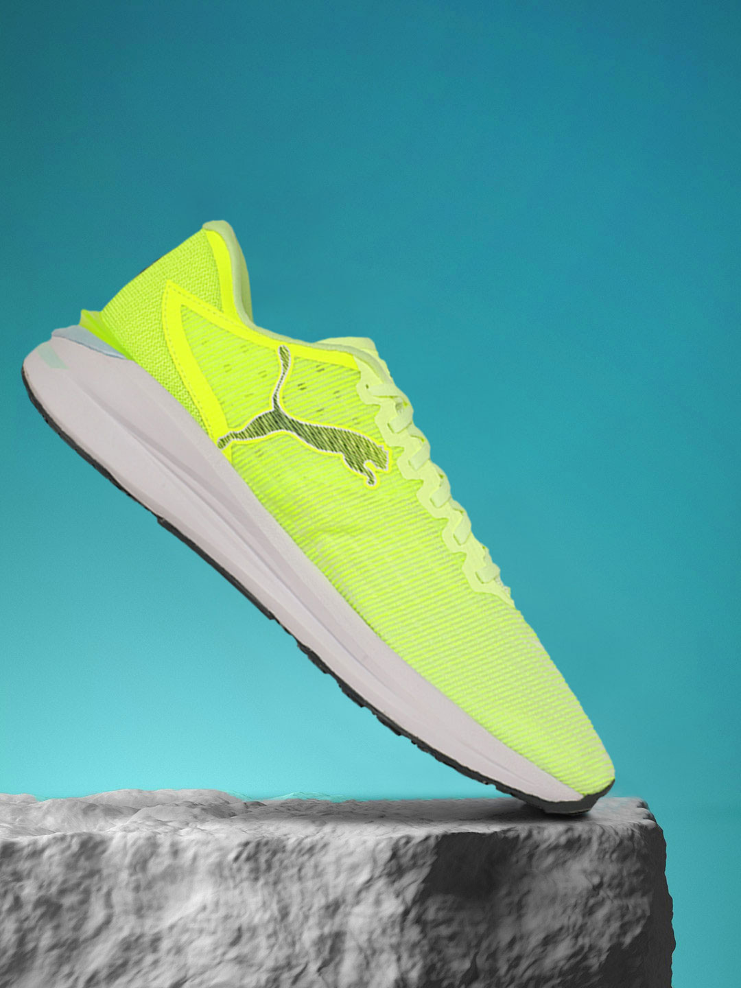 Buy Puma Men Fluorescent Green Electrify Nitro Turn Running Shoes
