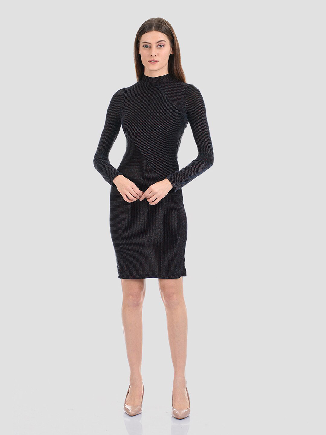 Buy Madame Navy Blue Sweater Dress Dresses for Women 18793920 Myntra