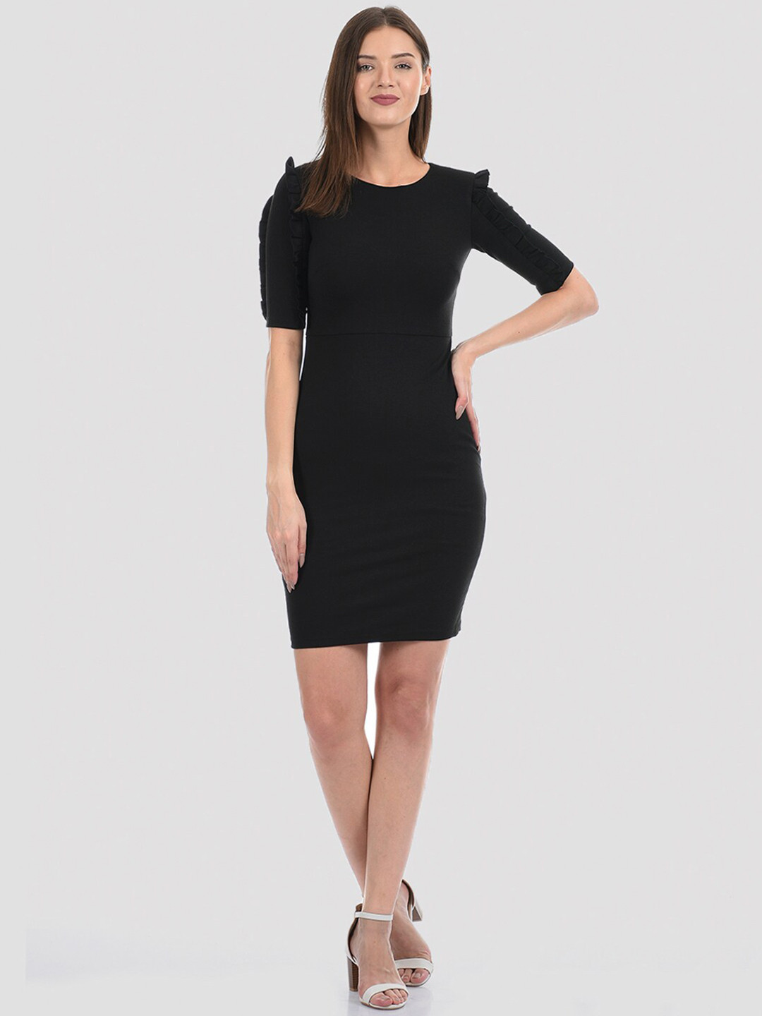 Buy Madame Black Bodycon Dress Dresses for Women 18793922 Myntra