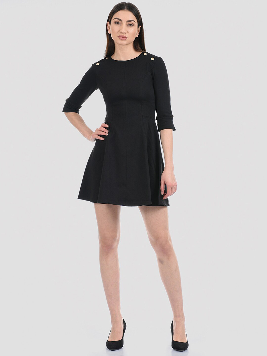Buy Madame Black Mini Dress Dresses for Women 18793930 Myntra