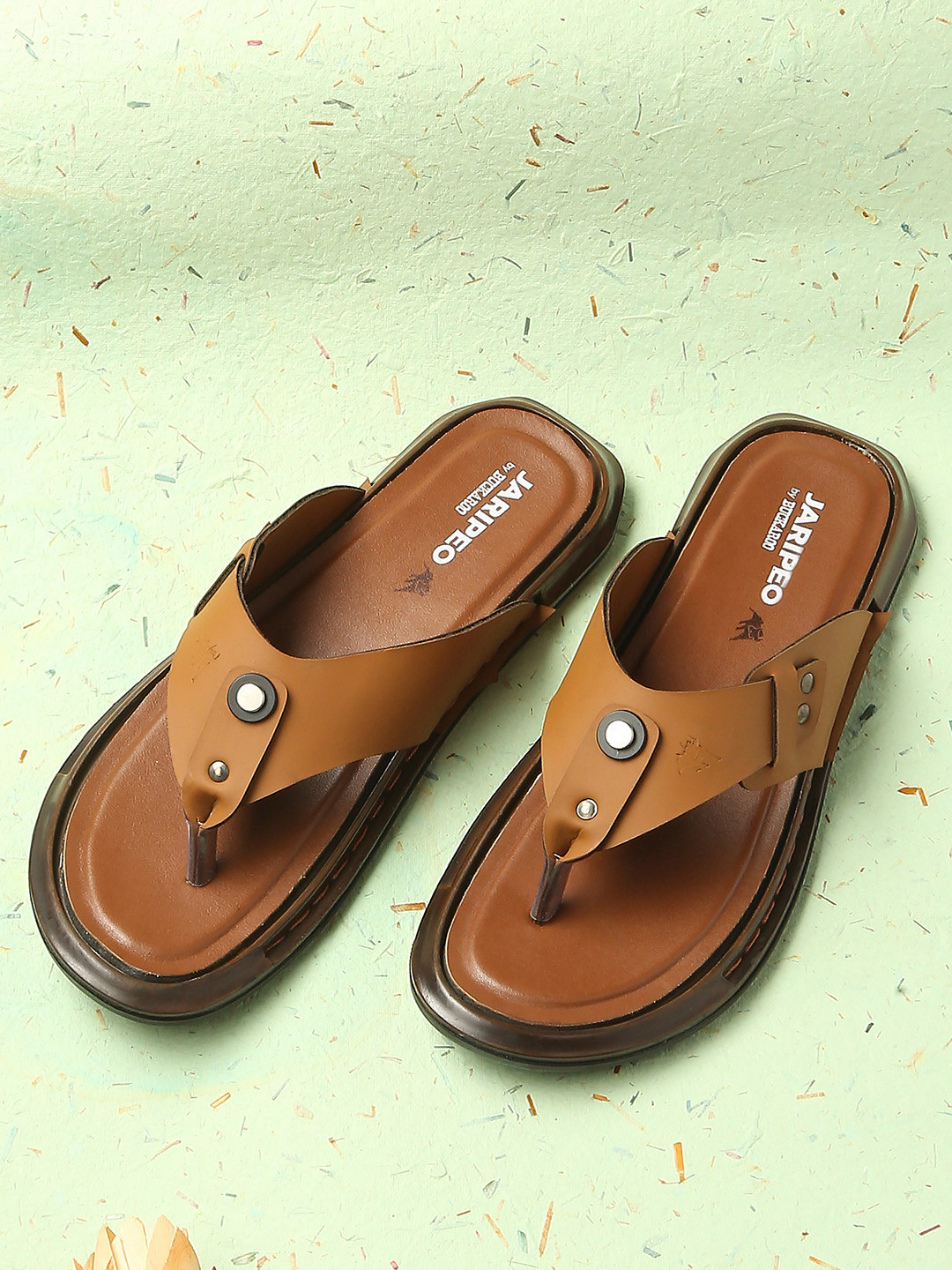 Buy Buckaroo Men Tan Brown Jaripeo Vegan Leather Comfort Sandals Sandals for Men 18794584 Myntra