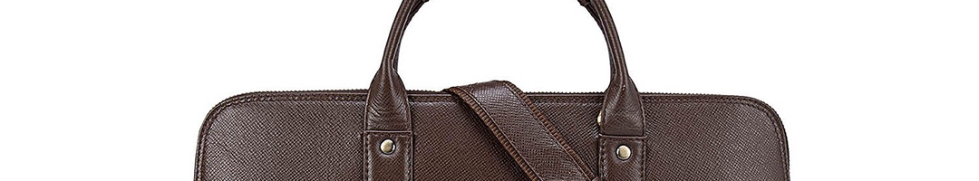 Buy Da Milano Men Brown Leather Laptop Sleeve - Laptop Bag for Men ...