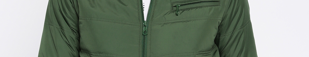 Buy People Men Green Solid Bomber Jacket - Jackets for Men 1879905 | Myntra