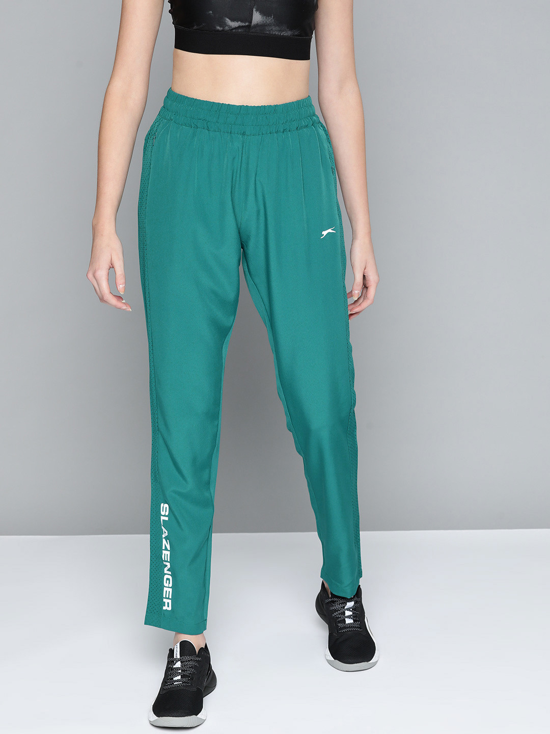 Buy Slazenger Women Running Teal Green Brand Carrier Ultra Dry Track Pants Track Pants for
