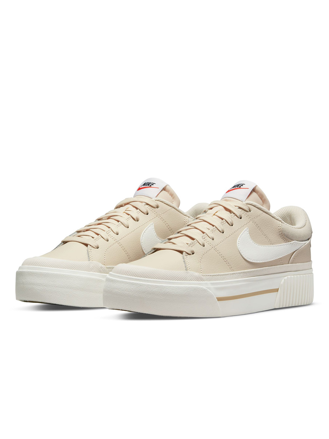 Buy Nike Women Beige Court Legacy Lift Sneakers Casual Shoes for