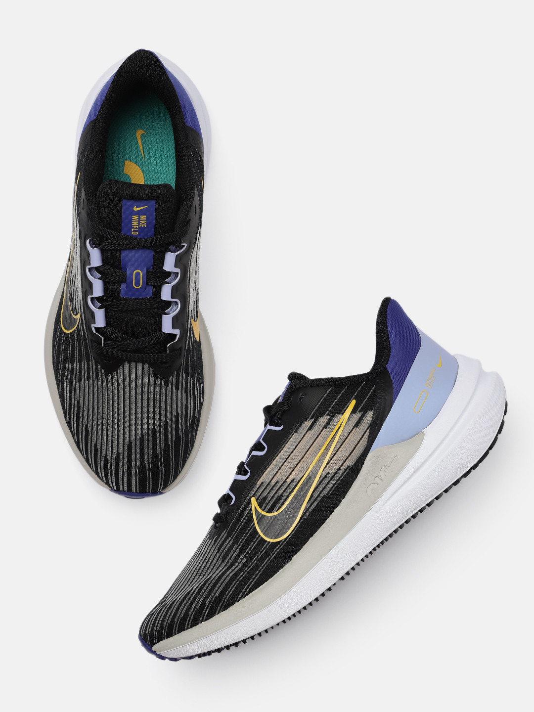 Buy Nike Women Black Air Winflo 9 Road Running Shoes Sports Shoes for Women 18800918 Myntra