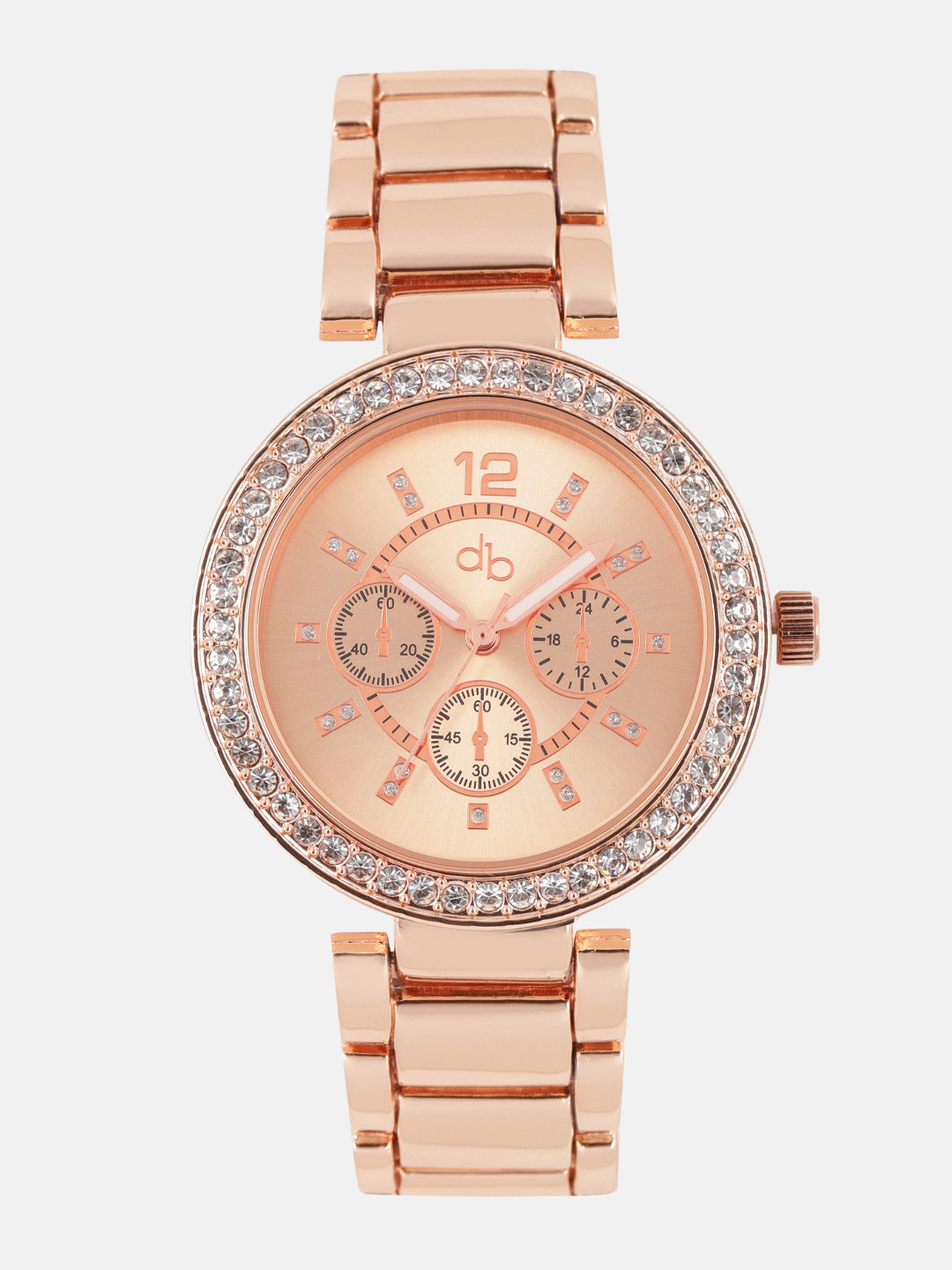 Elegant Rose Gold Unisex Analog Dress Watch