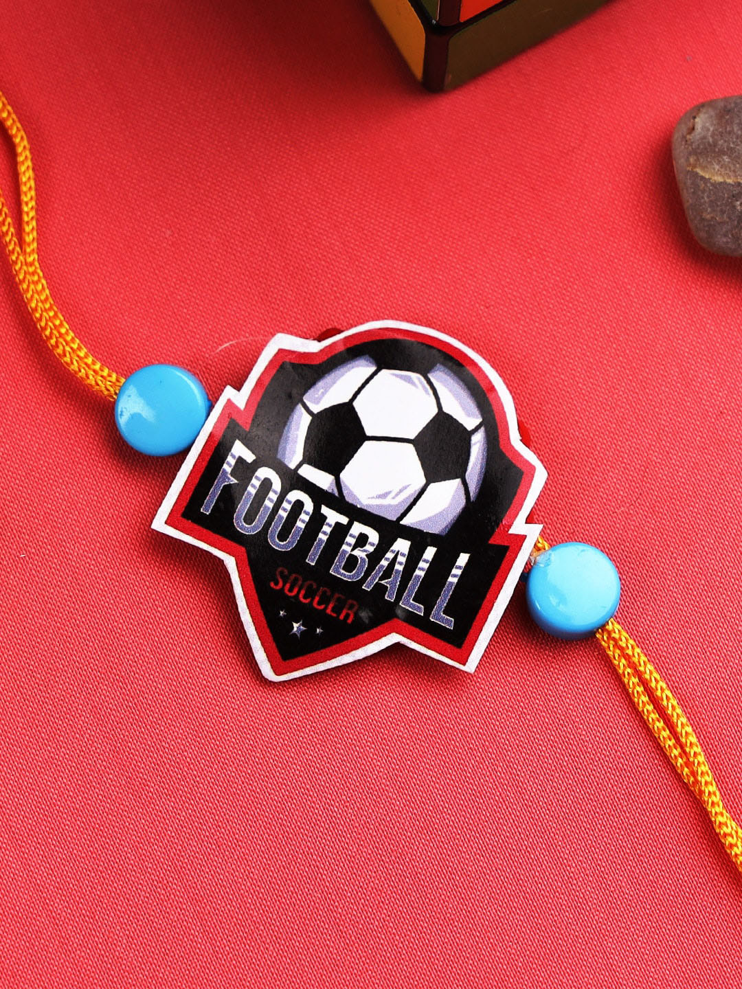 Buy Aapno Rajasthan Kids Black & White Football Fanclub Rakhi With Roli ...