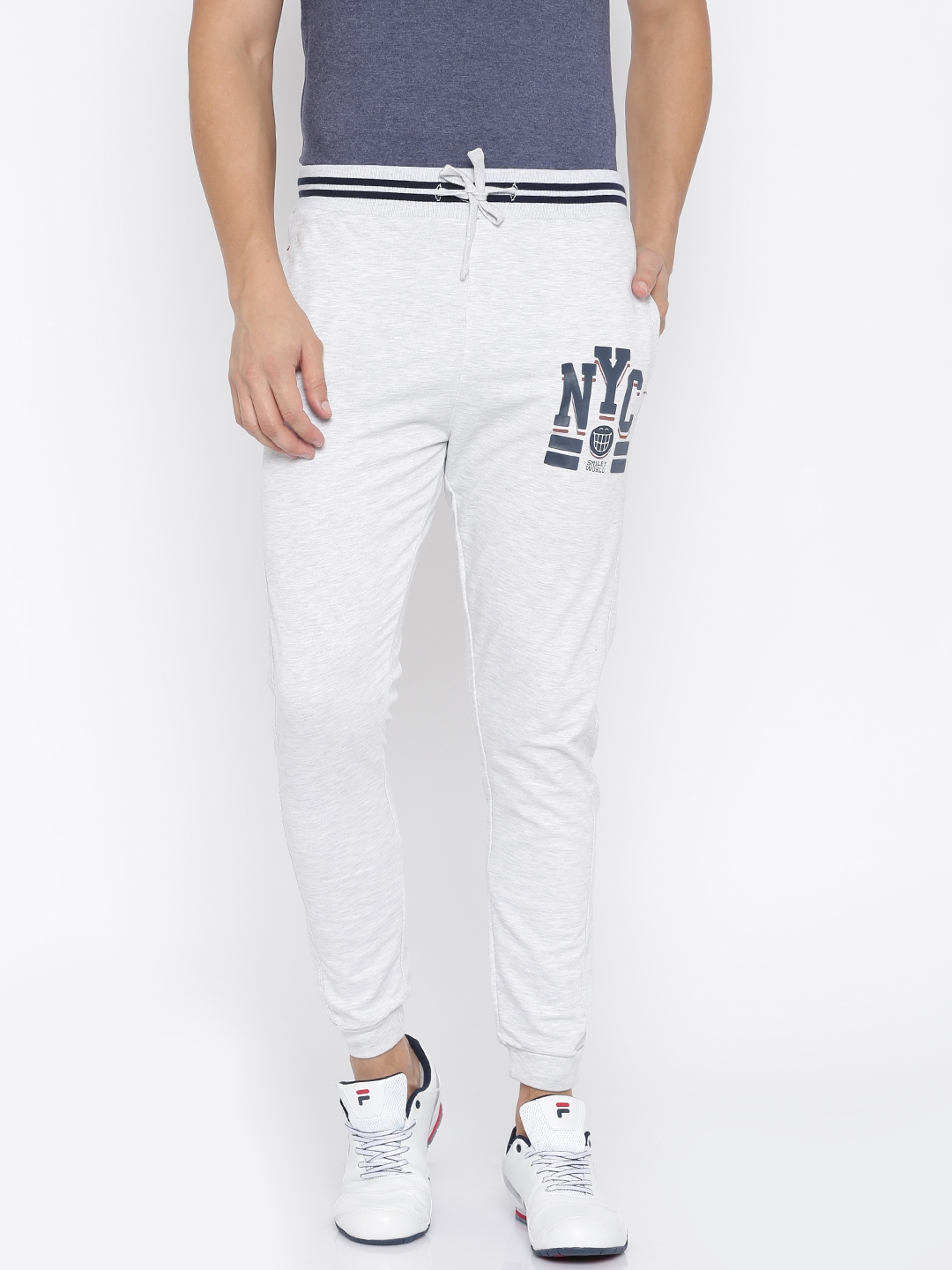 smiley world track pants