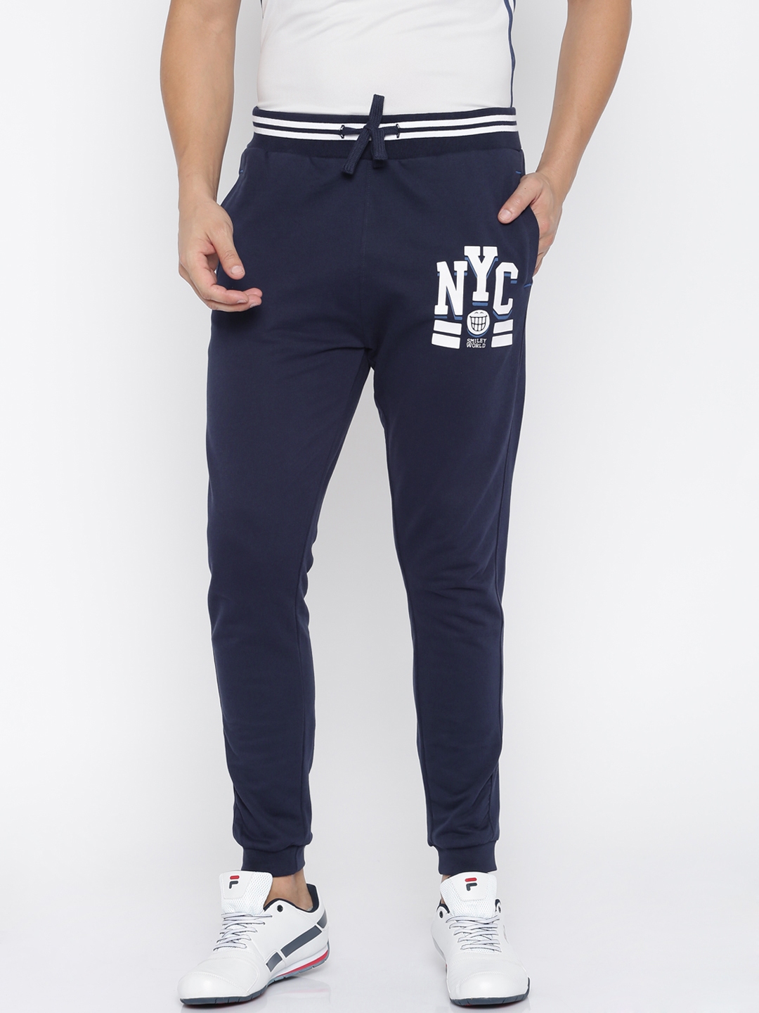 smiley world track pants
