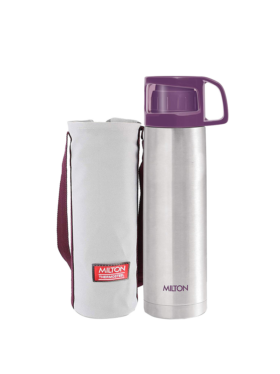 Buy Milton Purple Thermosteel Water Bottle With Drinking Cup Lid, 350