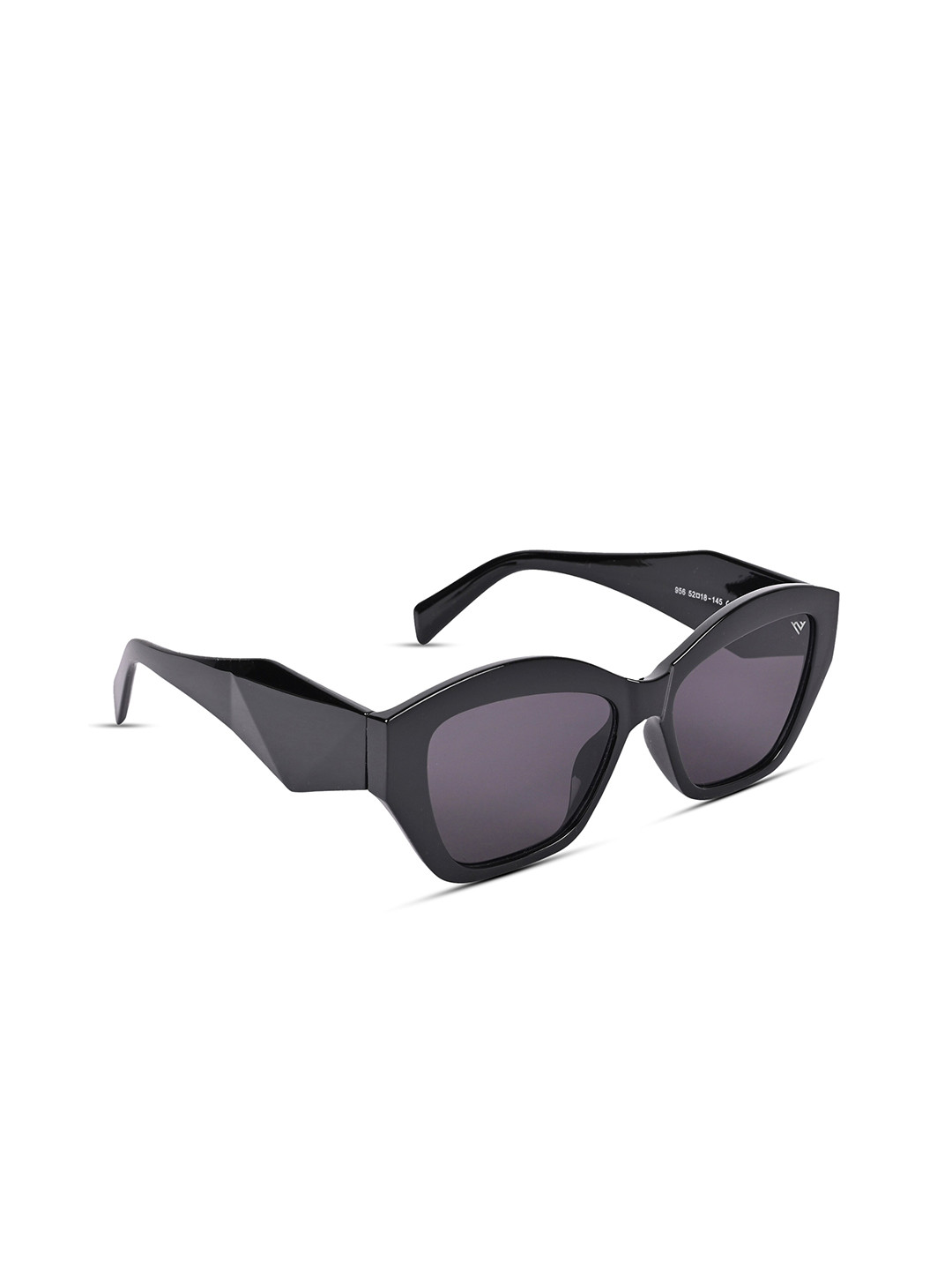 Buy Voyage Women Black Lens & Black Oval Sunglasses With UV Protected
