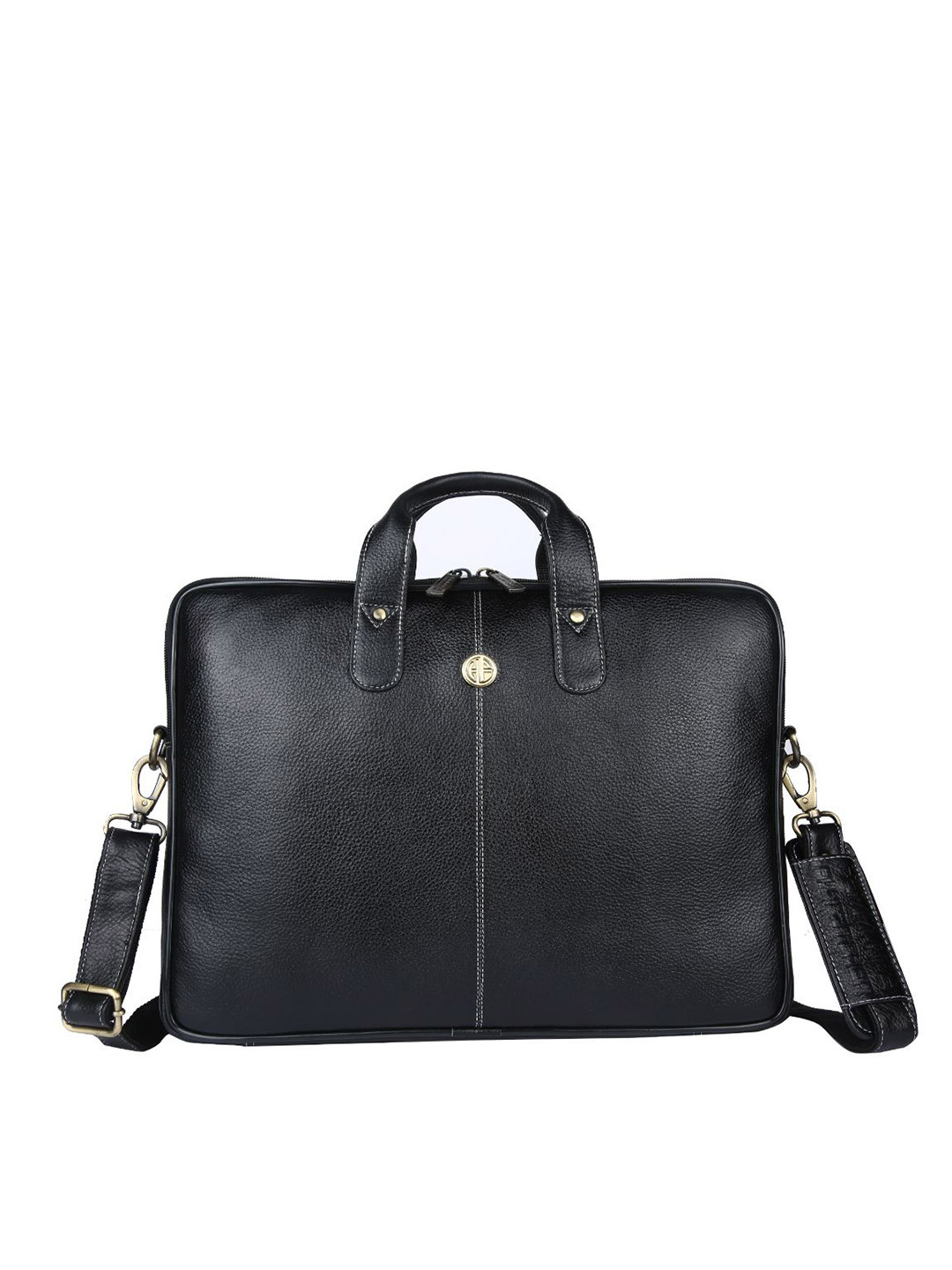 Buy HAMMONDS FLYCATCHER Men Black Leather Laptop Bag Laptop Bag for