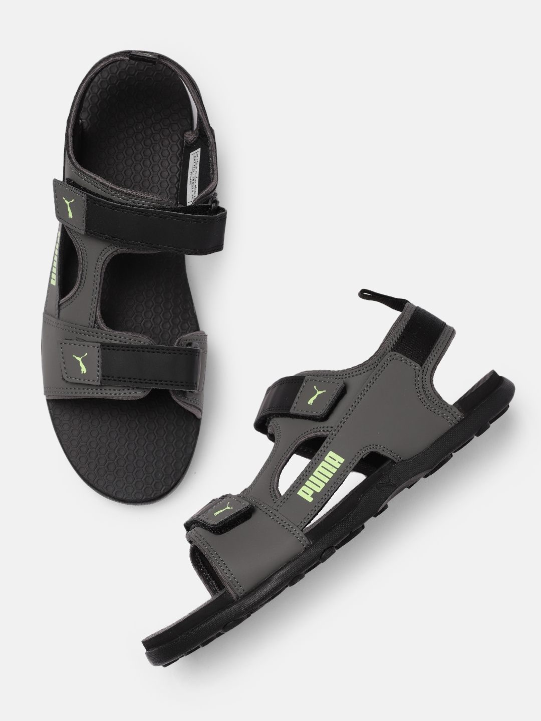 Buy Puma Men Grey Black Outstretch V2 Sports Sandals Sandals for